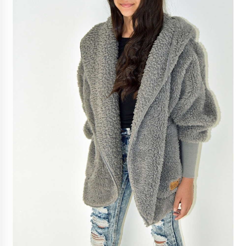Nordic Beach cozy hooded cardigan